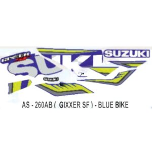 Graphics Sticker Set For Suzuki Gixxer Sf | Blue Vehicle | Both Sides
