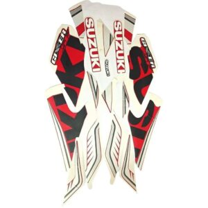 Graphics Sticker Set For Suzuki Gixxer Sf Red Bike | Type 2 | Vinyl Decal Set | 260aa | Both Sides