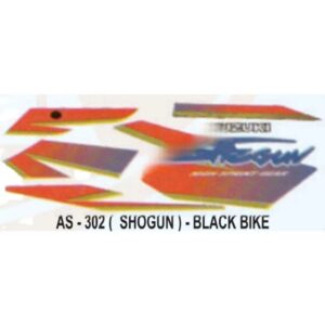 Graphics Sticker Set For Suzuki Shogun | Black Vehicle | Both Sides