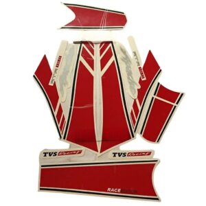Graphics Sticker Set For Tvs Apache Rtr 160 | Racing | 2019 Model | Black & Red | Vinyl Decal Set | Both Sides