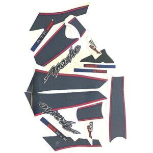 Graphics Sticker Set For Tvs Apache Rtr 160 | Type 3 | Blue Tank | Vinyl Decal Set | Both Sides
