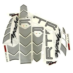 Graphics Sticker Set For Tvs Apache Rtr 180 | White Bike | Vinyl Decal Set | Both Sides