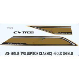 Graphics Sticker Set For Tvs Jupiter Classic | Gold Vehicle | Gold Shield Sticker | Both Sides