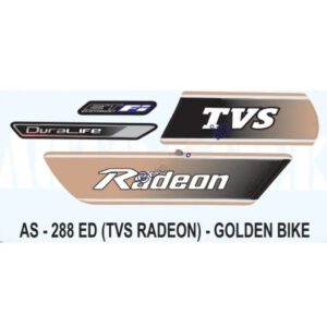 Graphics Sticker Set For Tvs Radeon Fi | Golden Vehicle | Both Sides