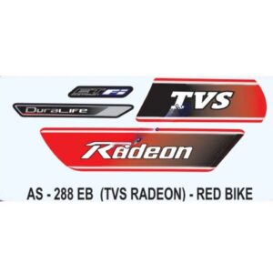 Graphics Sticker Set For Tvs Radeon Fi | Red Vehicle | Both Sides