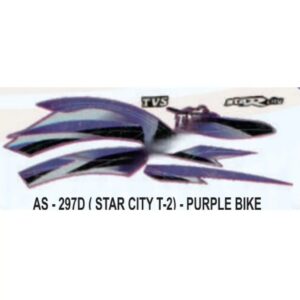 Graphics Sticker Set For Tvs Star City | Type 2 | Purple Vehicle | Both Sides