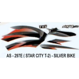 Graphics Sticker Set For Tvs Star City | Type 2 | Silver Vehicle | Both Sides
