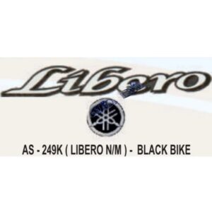 Graphics Sticker Set For Yamaha Libero | New Model | Black Vehicle | Both Sides
