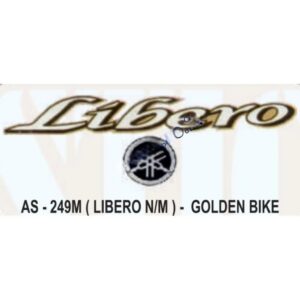 Graphics Sticker Set For Yamaha Libero | New Model | Golden Vehicle | Both Sides