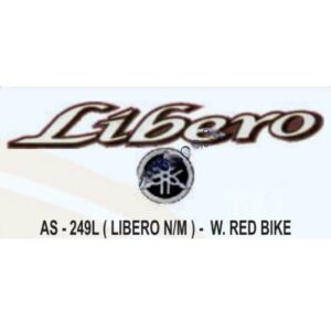 Graphics Sticker Set For Yamaha Libero | New Model | Wine Red Vehicle | Both Sides