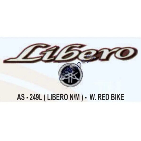 Graphics Sticker Set For Yamaha Libero | New Model | Wine Red Vehicle | Both Sides
