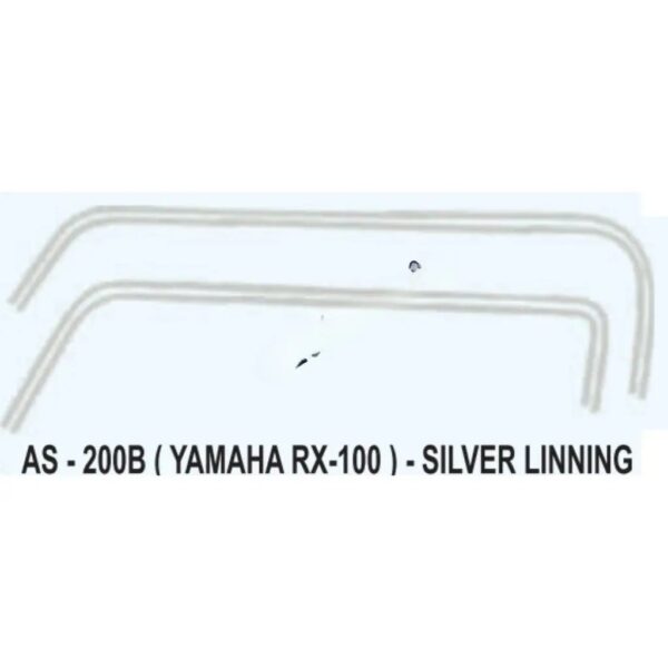 Graphics Sticker Set For Yamaha Rx 100 | Silver Lining Sticker | Both Sides