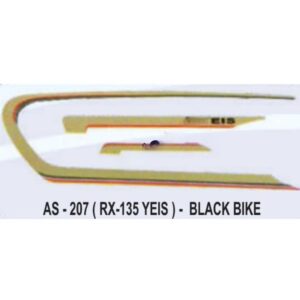 Graphics Sticker Set For Yamaha Rx 135 | Black Vehicle | Both Sides