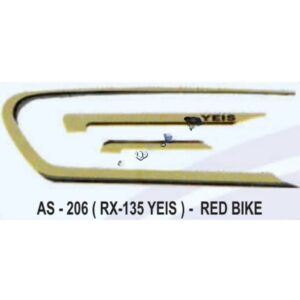 Graphics Sticker Set For Yamaha Rx 135 | Yeis | Red Vehicle | Both Sides
