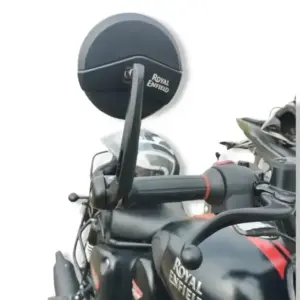 Handle Bar End Mirror For Royal Enfiled Classic /electra / Reborn/standard - 350/ 500, Hunter 350, Meteor 350, Super Meteor 650, Himalayan/scram 411, Round Mirrors