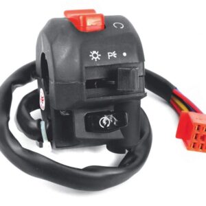 Handle Bar Switch-right Hand(self Start) With Light & Engine Kill Switch -8 Pin Red Female Coupler | Bullet Electra 350cc/std/classic 350(disc) (uno Minda)