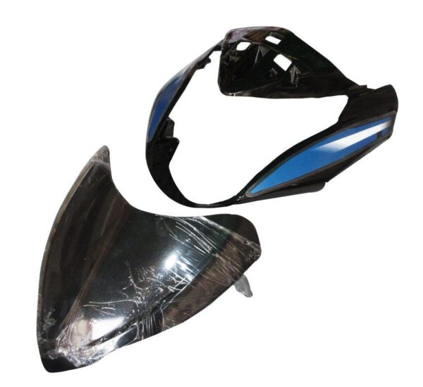 Headlight Visor Fit For Hero Glamour Type-7 Black (blue Sticker)