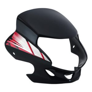 Headlight Visor Fit For Hero Hf Deluxe Bs6 2020 Black With Red Sticker**