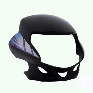 Headlight Visor Fit For Hero Hf-deluxe Type-3 Black-purple Sticker