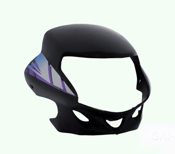 Headlight Visor Fit For Hero Hf-deluxe Type-3 Black-purple Sticker