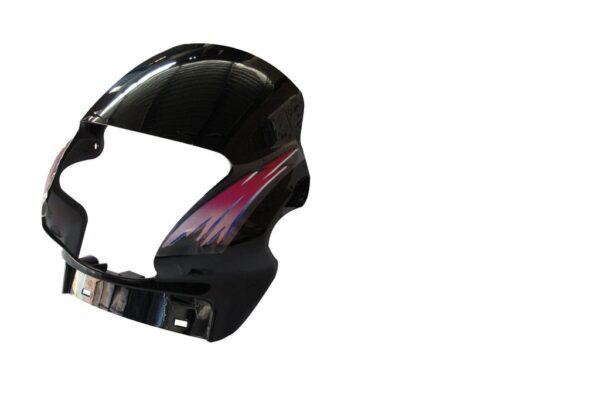 Headlight Visor Fit For Hero Passion Black (pink Sticker)