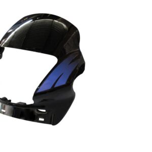 Headlight Visor Fit For Hero Passion Plus Black (blue Sticker)