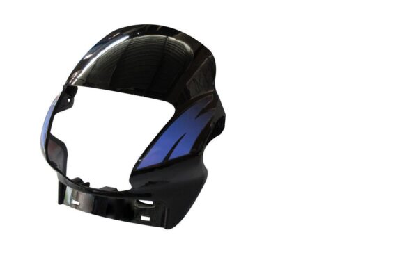Headlight Visor Fit For Hero Passion Plus Black (blue Sticker)