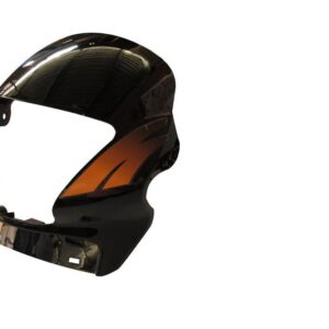 Headlight Visor Fit For Hero Passion Plus Black (orange Sticker)