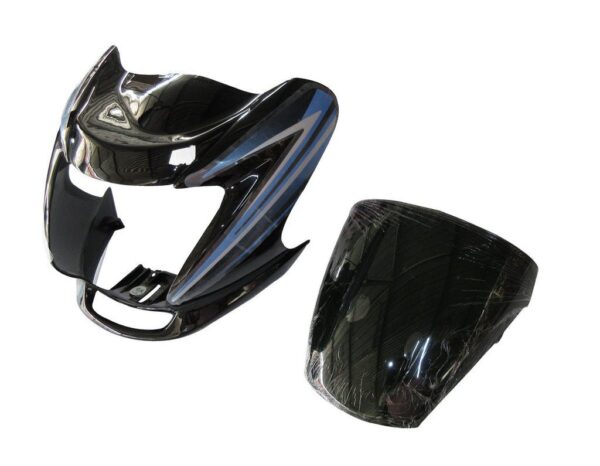 Headlight Visor Fit For Hero Passion Pro Digital Black (blue Sticker) (bp)