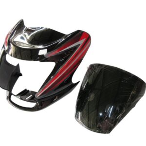 Headlight Visor Fit For Hero Passion Pro Digital Black (red Sticker) (bp)