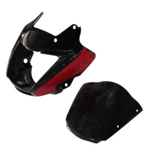 Headlight Visor Fit For Hero Splendor I-smart Black (red Sticker)