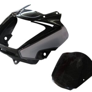 Headlight Visor Fit For Hero Splendor I-smart Black (silver Sticker)