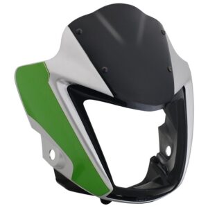 Headlight Visor Fit For Hero Splendor I-smart Cloud Silver For Green Bike