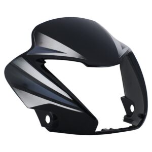 Headlight Visor Fit For Hero Splendor Nxg Latest (new Graphics) Black (silver Sticker)