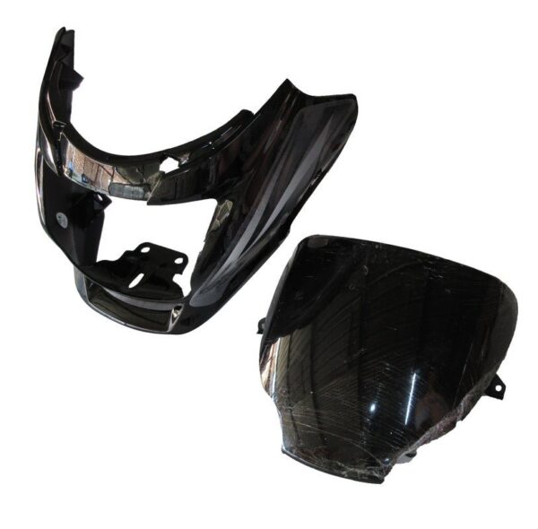 Headlight Visor Fit For Hero Super Splendor Latest(type 2) Black (grey Sticker)