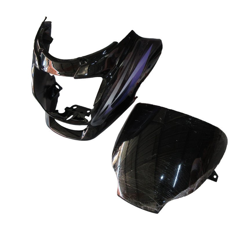 Headlight Visor Fit For Hero Super Splendor Latest(type 2) Black (purple Sticker)