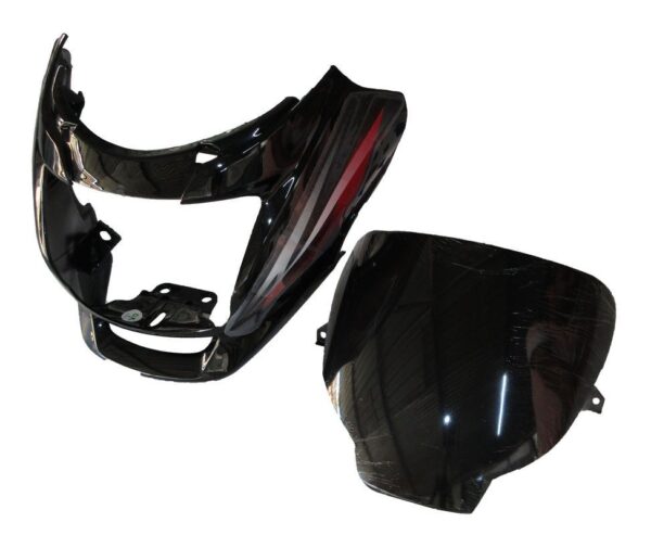 Headlight Visor Fit For Hero Super Splendor Latest(type 2) Black (red Sticker)