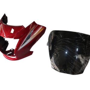 Headlight Visor Fit For Hero Super Splendor T-5 Black (grey Sticker)