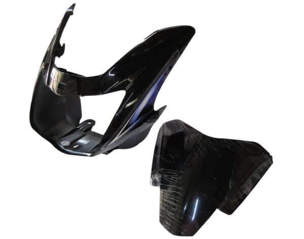 Headlight Visor Fit For Tvs Starcvti 110 Cc New Model Black (purple Sticker)