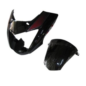 Headlight Visor Fit For With Glass Hero Glamour Latest New Model (type-5) Black -blue Sticker