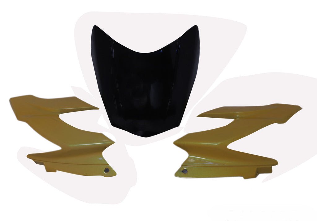 Headlight Visor With Glass Fit For Tvs Apache Rtr 160/180 Cc New Model Canary Yellow