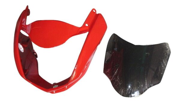 Headlight Visor Without Glass Fit For Hero Cbz Xtreme Type-1 Sports Red**