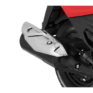 Hero Chrome Muffler Cover - 18318aald00s PLEASURE 110 PLEASURE PLUS