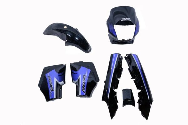 Hero Honda Passion Plus Body Kit Black/blue
