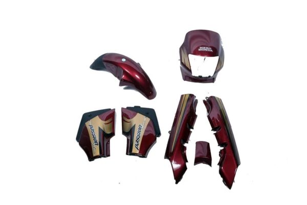 Hero Honda Passion Plus Body Kit Wine Red Color