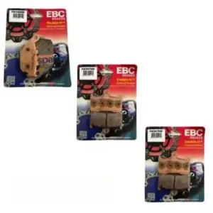 Kawasaki Z900 / Z800abs (2013-2016) Ebc Brake Pads Double Sintered (set Of 3)