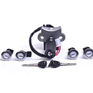 Lock Set Kit Of 5 With Front Cap For Hero Splendor Pro | Spark Minda
