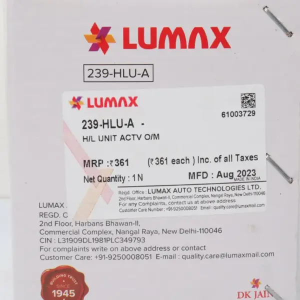 Lumax Head Light Assembly For Activa Old - Image 3