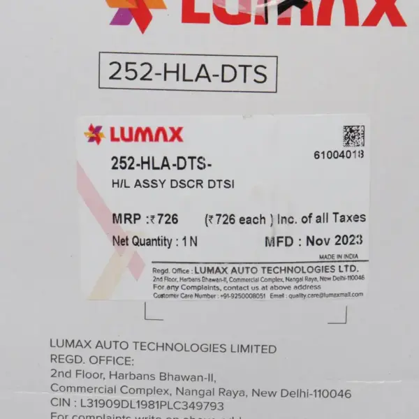 Lumax Head Light Assembly For Discover - Image 3