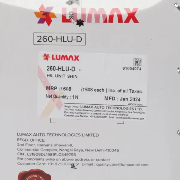 Lumax Head Light Assembly For Shine - Image 3